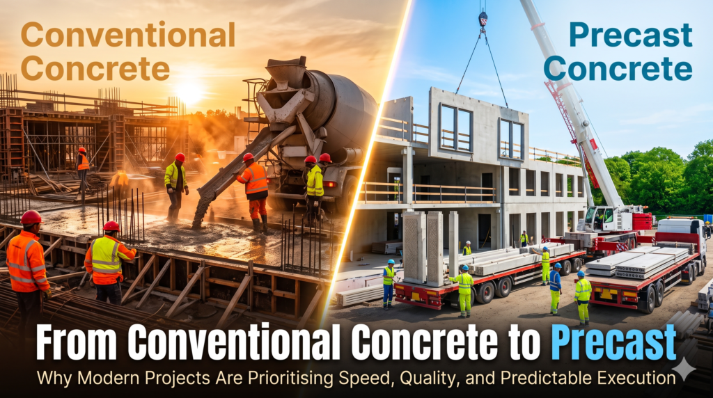 From Conventional Concrete to Precast: Why Modern Projects Are Prioritising Speed, Quality and Predictable Execution